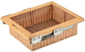 Wicker Basket With Quadro Channel